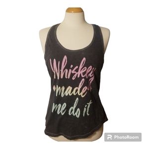 Whiskey Made Me Do It Racerback Tank Top